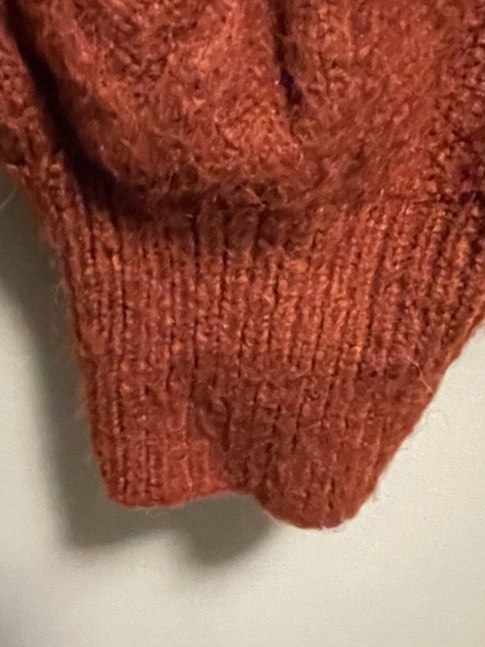 Chaps Rust Orange Cable-Knit Button Cardigan Women’s Medium - Picture 6 of 10
